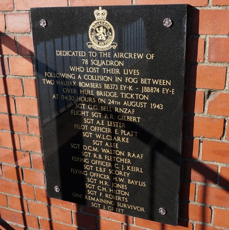 RAF 78 Squadron Memorial