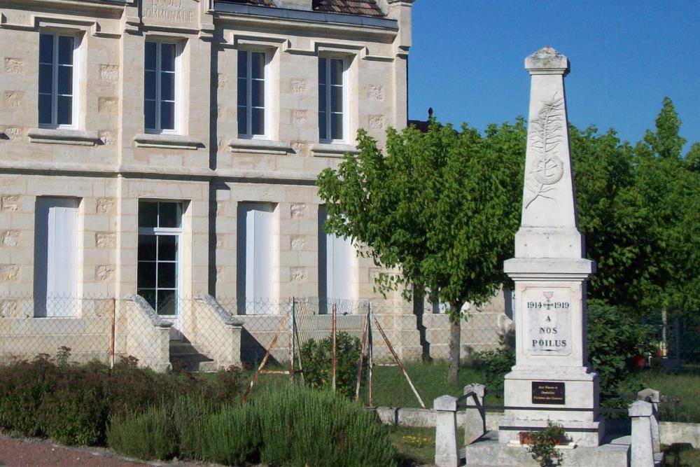 Oorlogsmonument Tizac-de-Lapouyade #1