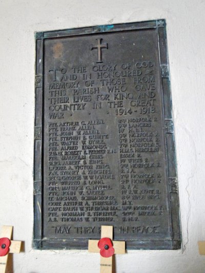 War Memorial St. Mary Church Hemsby #2