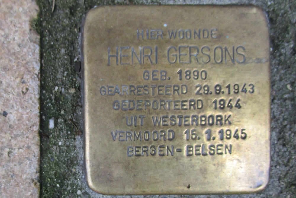 StolpersteineTuinstraat 61 #2