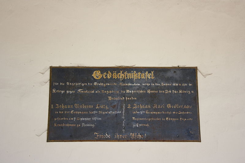 Franco-Prussian War Memorial Mainbernheim #1