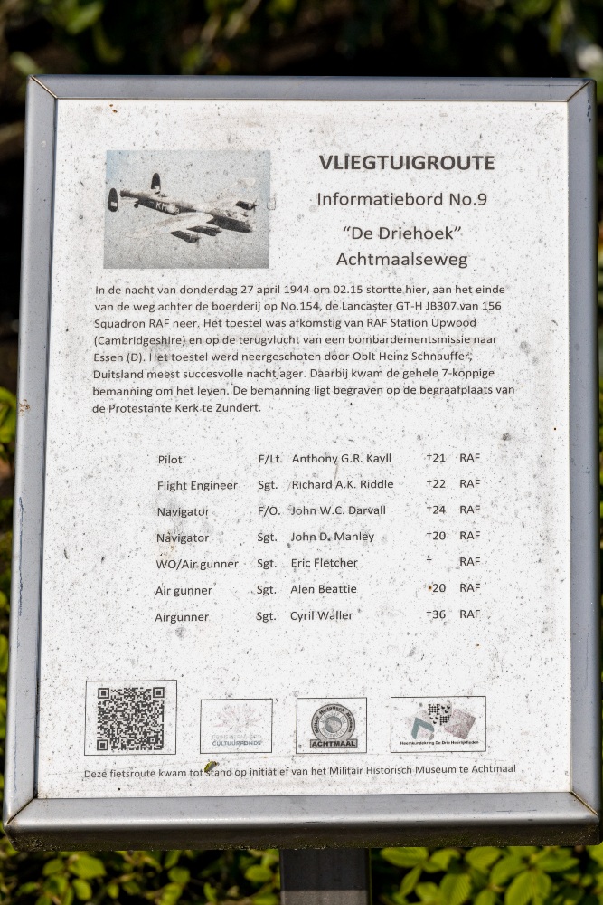 Crashlocatie Avro Lancaster GT-H JB307 Achtmaal #2