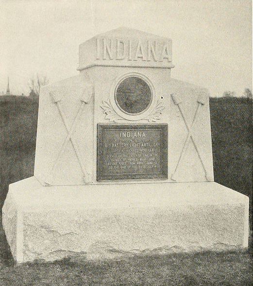 Monument Indiana Light Artillery - Sixth Battery