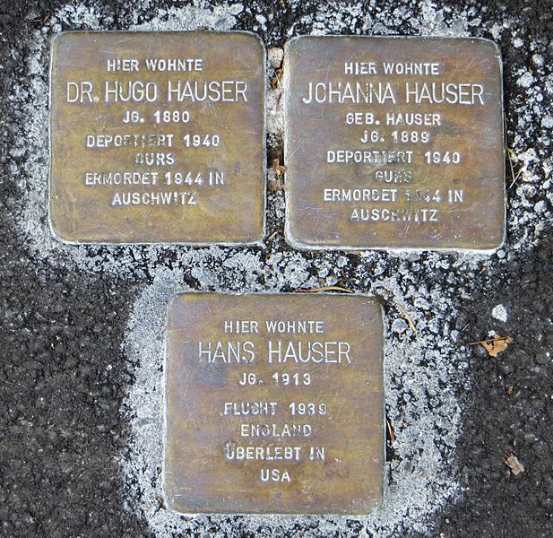 Stumbling Stones Vincentistraße 26 #1