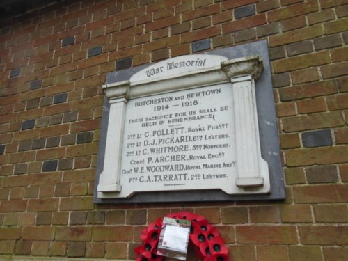 Oorlogsmonument Botcheston en Newtown