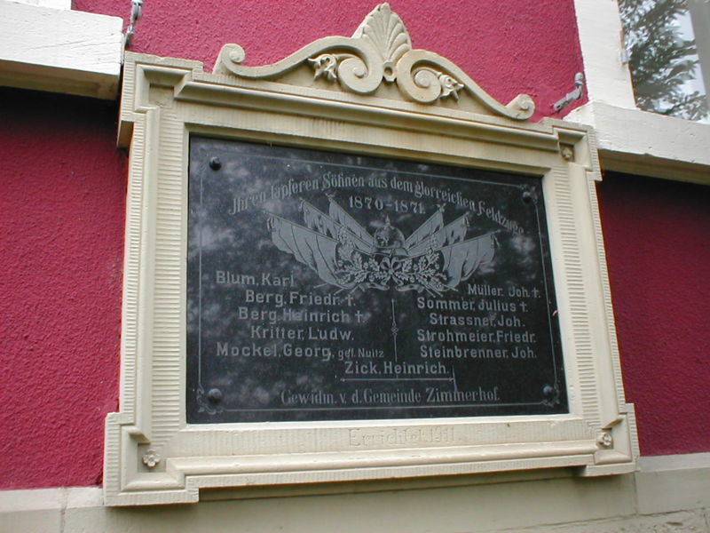 Monument Frans-Duitse Oorlog Zimmerhof