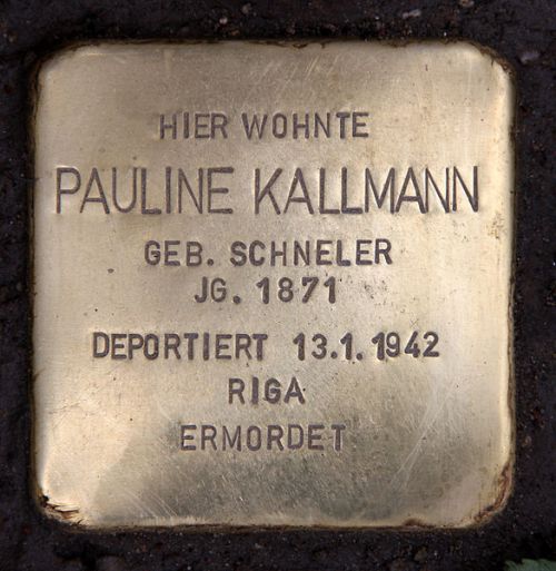 Stolperstein Friedbergstrae 1