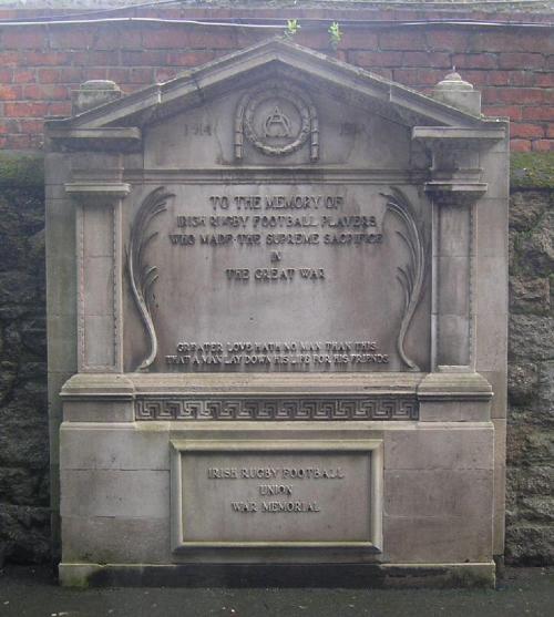 Oorlogsmonument Irish Rugby Football Union