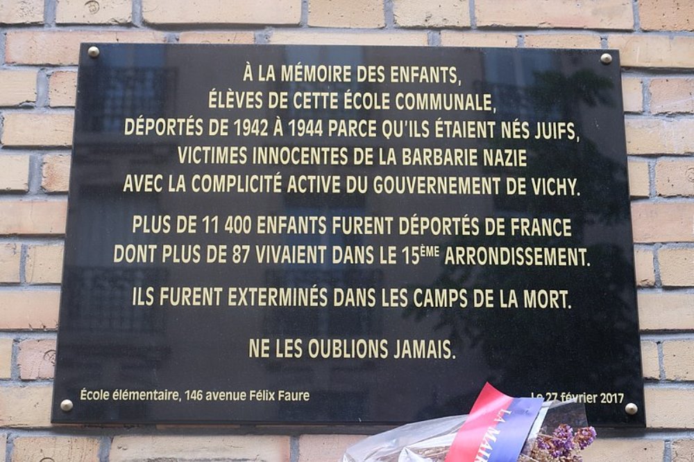 Memorial Deportation École Félix-Faure #1