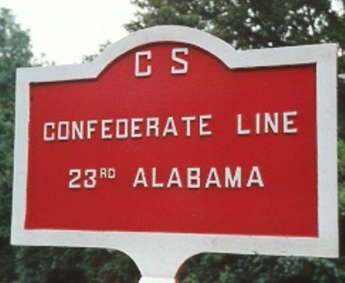 Position Marker 23rd Alabama Infantry (Confederates)