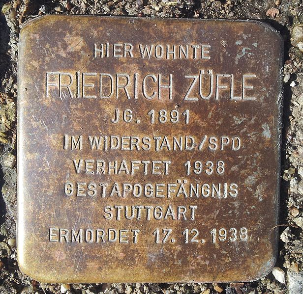 Stolperstein Bolzstrae 72