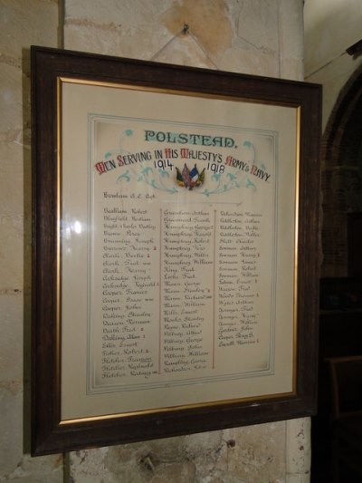 Roll of Honour Polstead Church #1