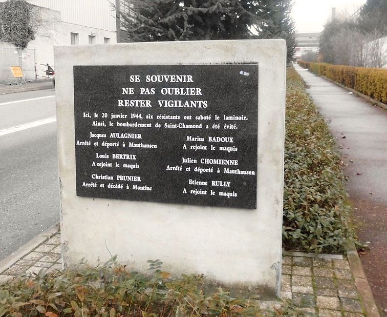 Memorial Sabotage 20 January 1944