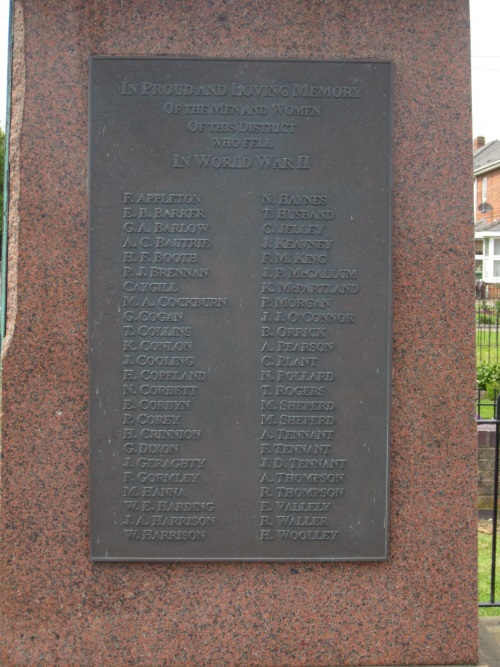 Oorlogsmonument Haverton Hill en Port Clarence #4