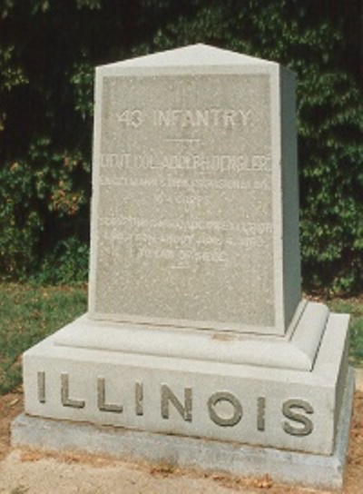 43rd Illinois Infantry (Union) Monument #1