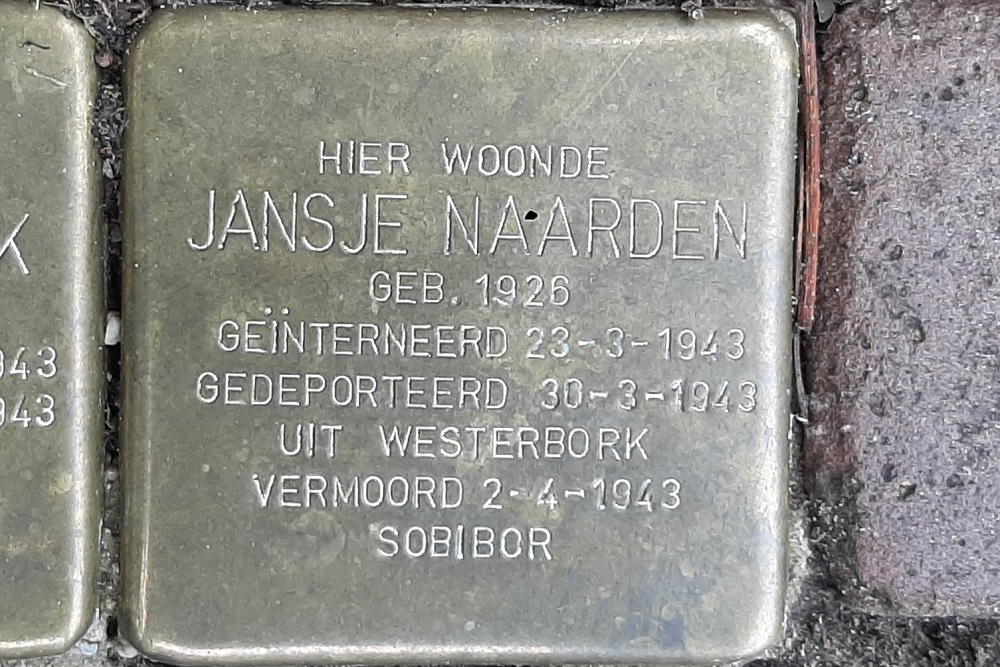 Stolpersteine Sijsjesstraat 21 #4