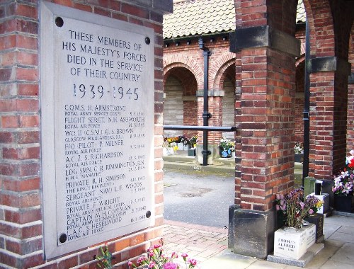 Memorial Cottingley Hall Crematorium