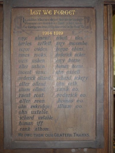 World War I Memorial St. James Church