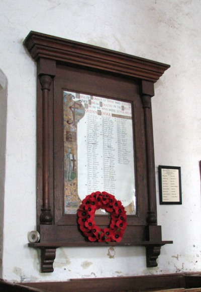 Roll of Honour All Saints Church