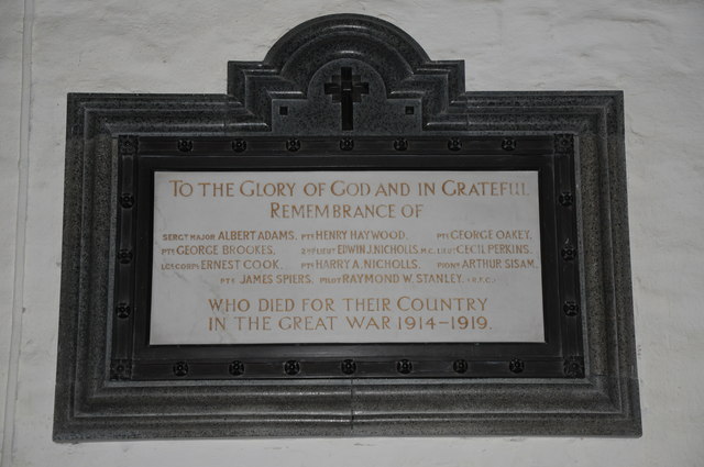 War Memorial Cleeve Prior Church