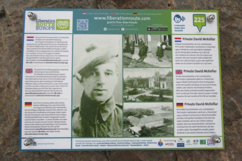 Liberation Route Marker 225: Private David McKellar #3