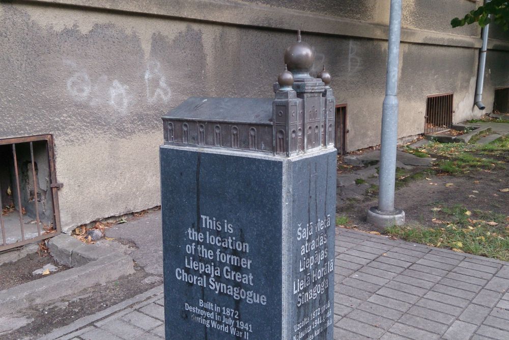 Memorial Former Synagoge Liepaja