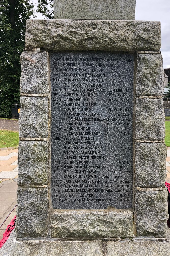 Oorlogsmonument Kingussie #3