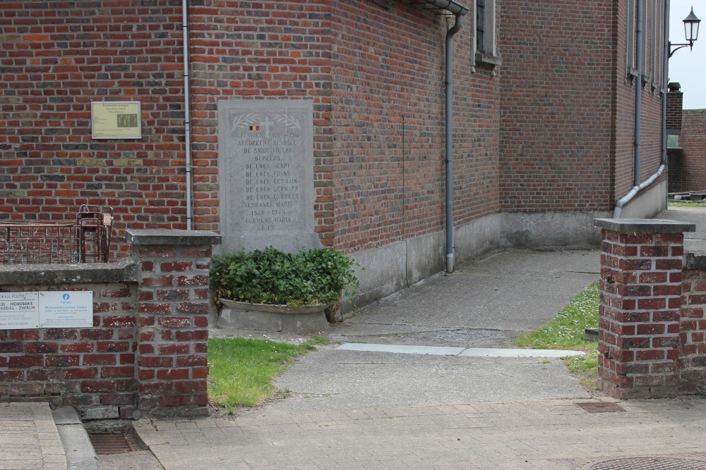 Commemorative Plate War Victims Meilegem