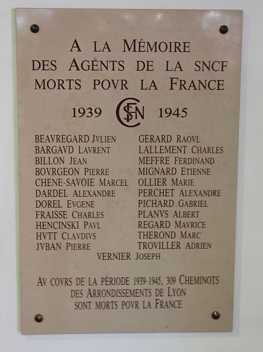 Memorials Gare Perrache