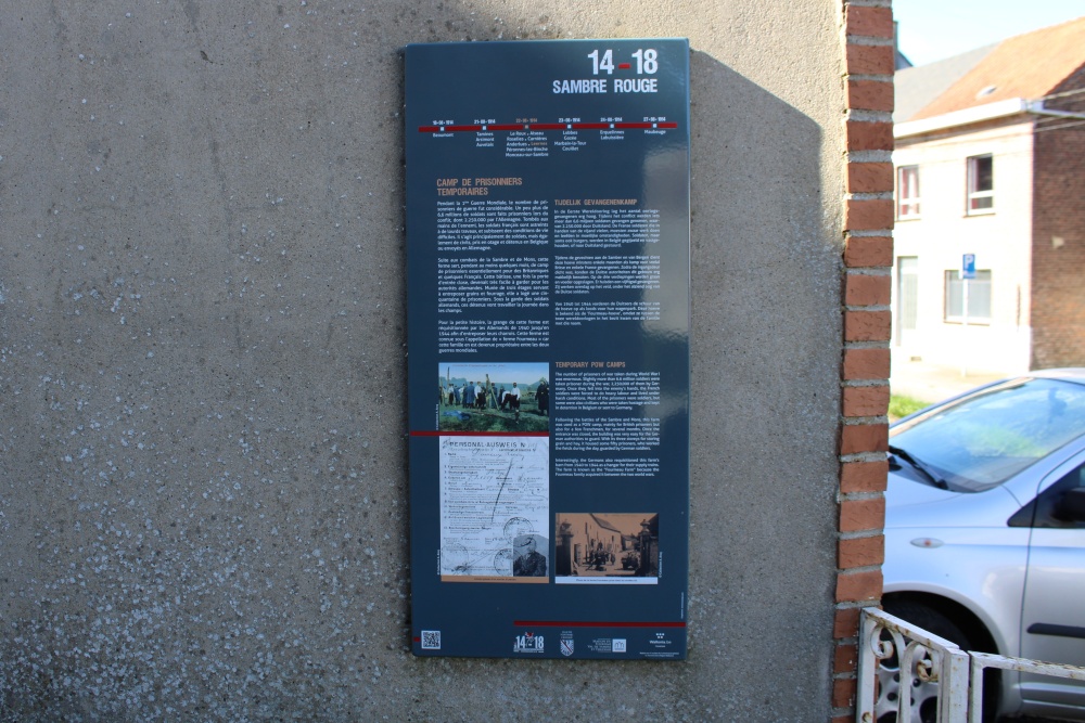 Information board 14-18 Sambre Rouge - Temporary POW Camps #2