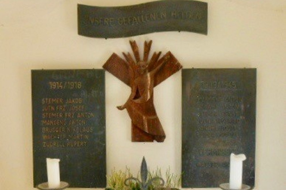 War Monument  For The Fallen In WW1 And WW2 Innerberg