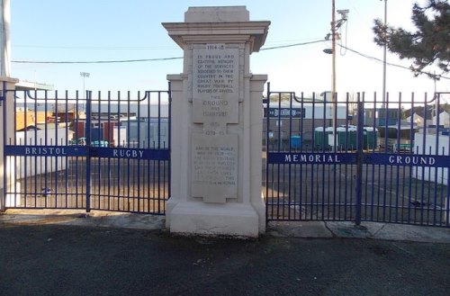 Oorlogsmonument Bristol Rugby Football Players