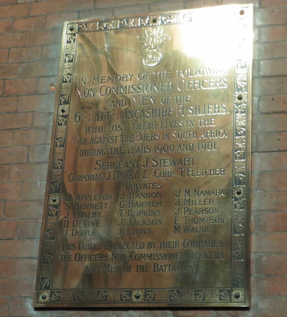 Monument Boerenoorlog Lancashire Fusiliers 6th Battalion