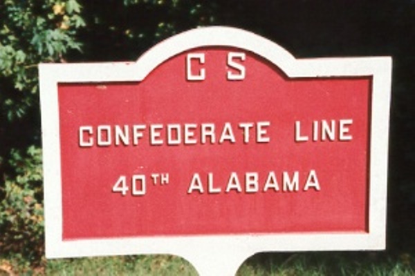 Position Marker 40th Alabama Infantry (Confederates)