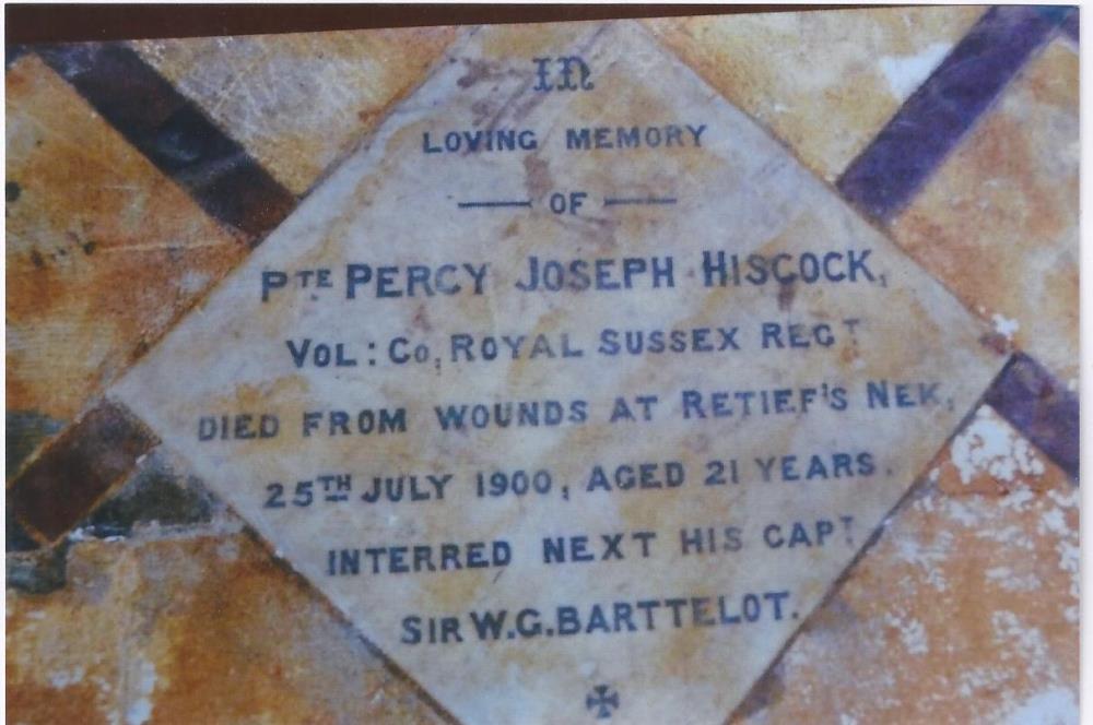 Gedenkteken Pvt. Percy Joseph Hiscock
