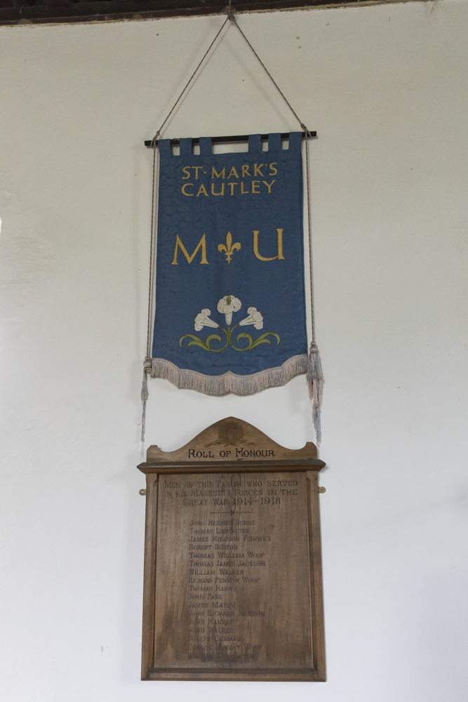 Roll of Honour St. Mark Church Cautley #2