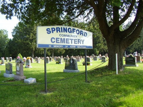 Oorlogsgraf van het Gemenebest Springford Community Cemetery