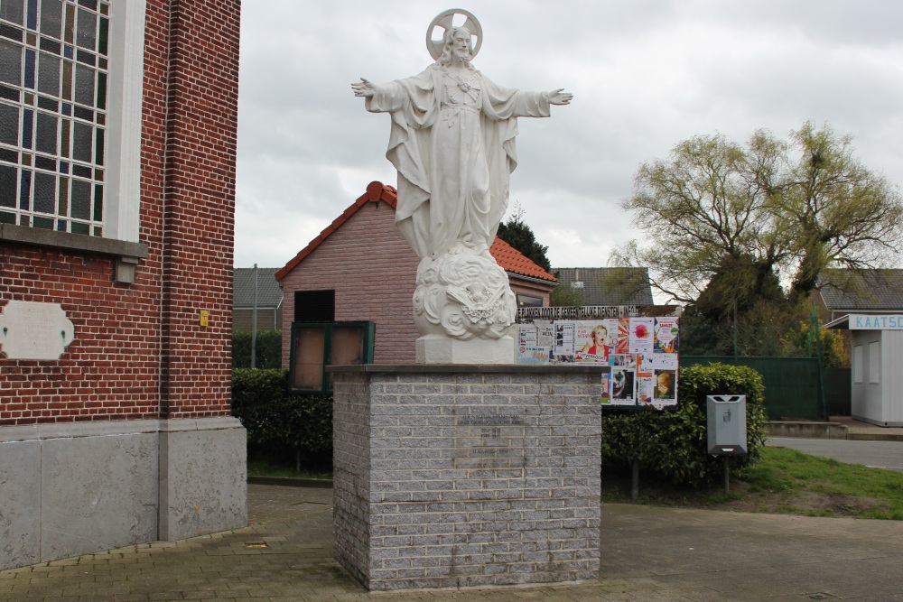 Oorlogsmonument - Heilig Hartbeeld Hamme Zogge #2