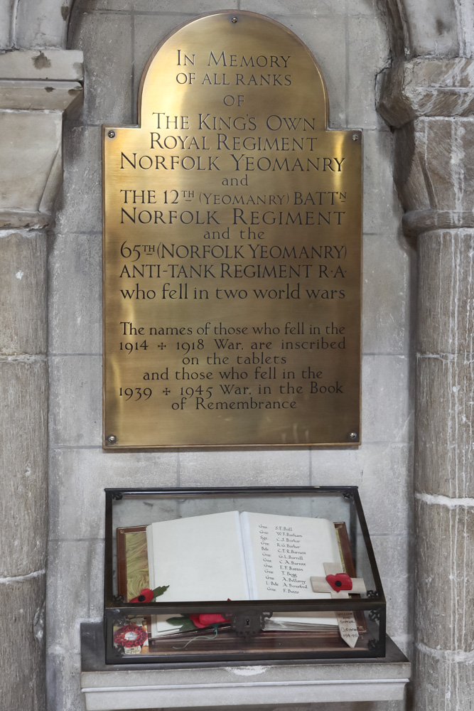 Gedenktekens & Herdenkingsramen Wereldoorlogen Norwich Cathedral #2