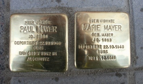 Stolpersteine Amalienstraße 40 #1