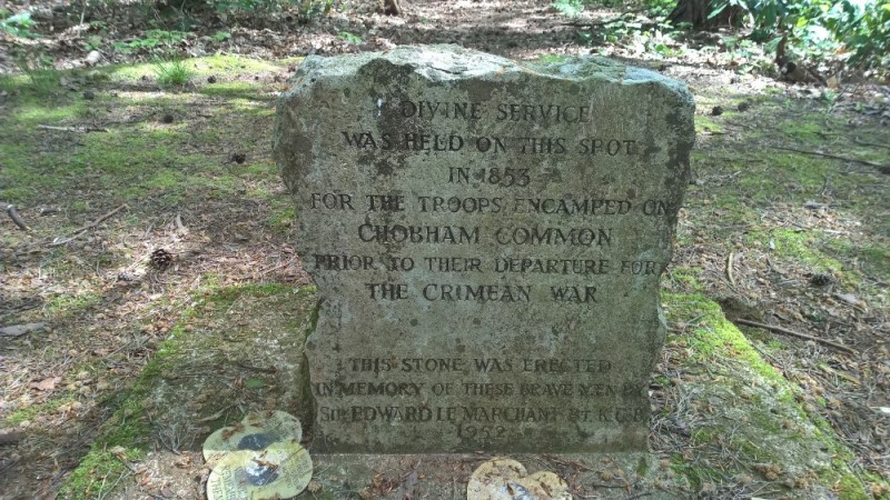 Remembrance Stone Chobham Place Woods