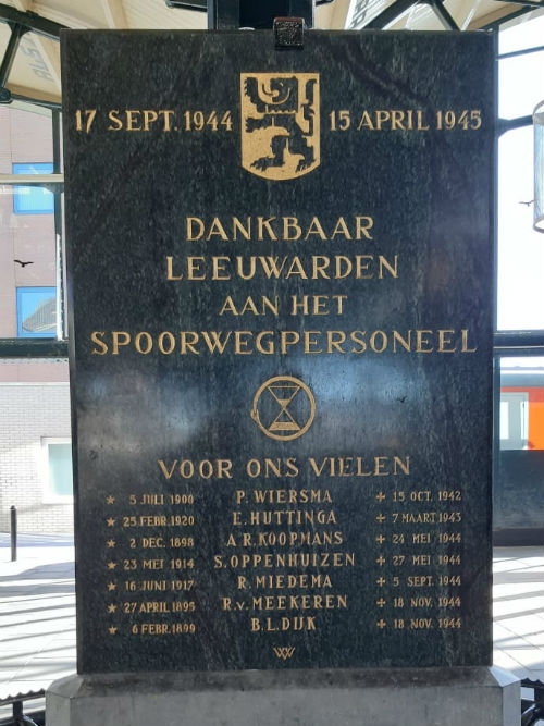 Memorial Killed Railway Employees Leeuwarden #1