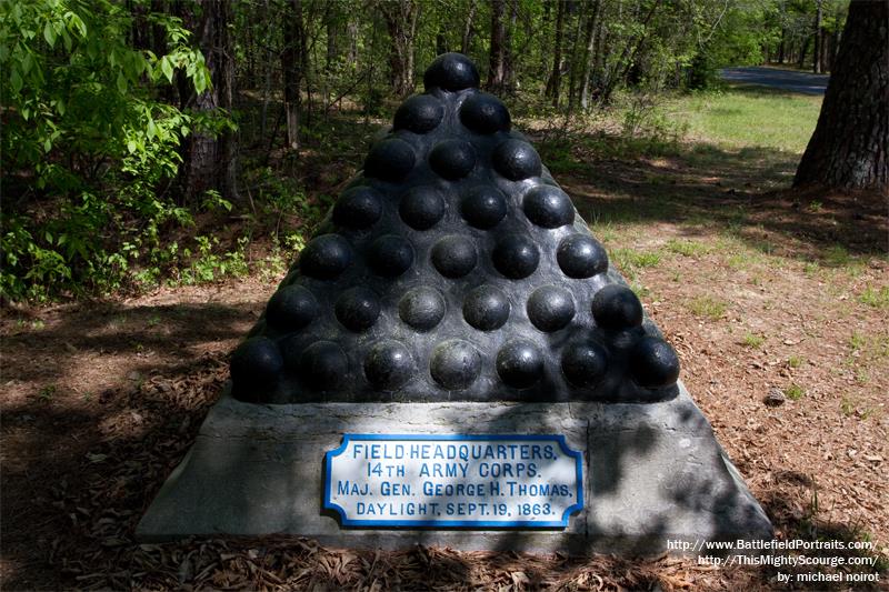 US Major General George H. Thomas' XIV Corps Headquarters Marker