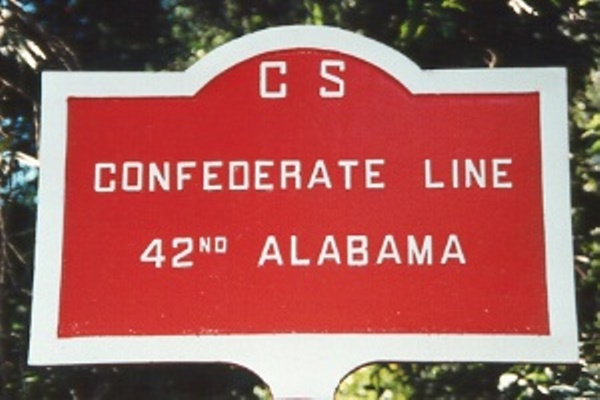 Positie-aanduiding 42nd Alabama Infantry (Confederates) #1