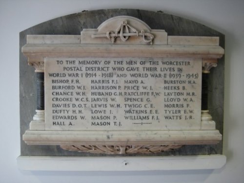 Oorlogsmonument Worcester Postal Workers #1