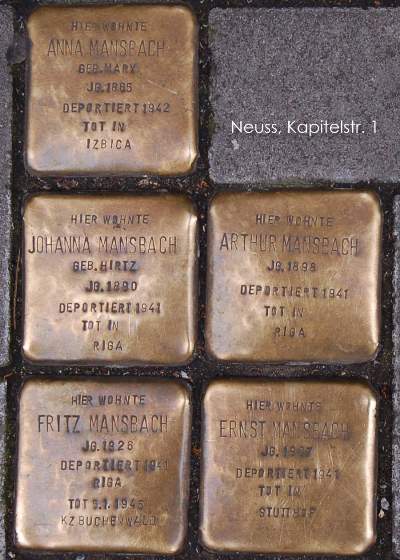 Stolpersteine Kapitelstraße 1
