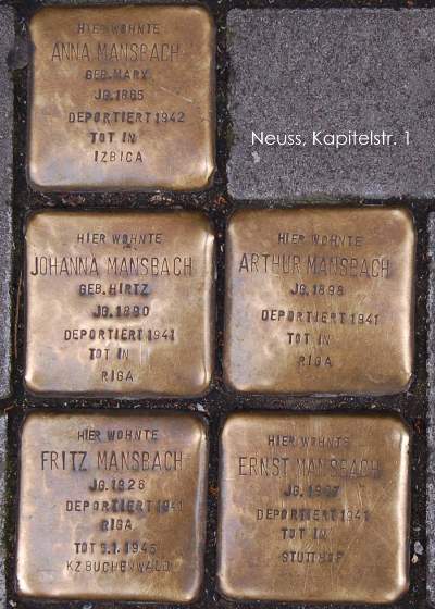 Stolpersteine Kapitelstrae 1 #1