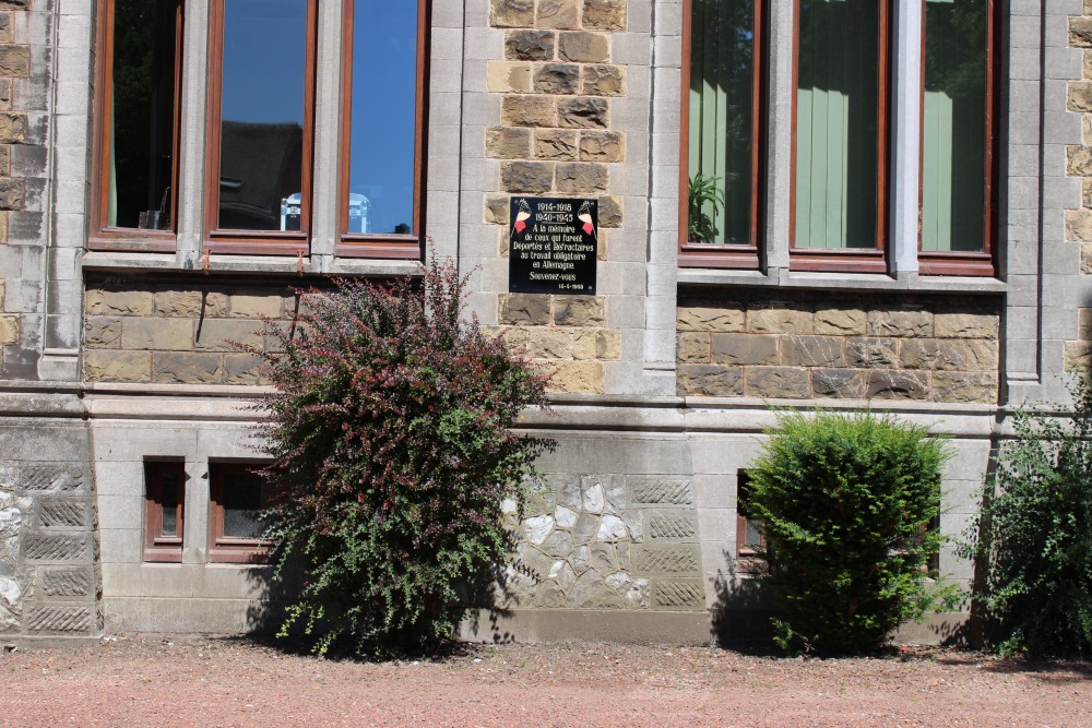 Memorial Plaque Deportees Courcelles #1