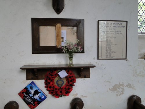 War Memorial Monk Soham Church