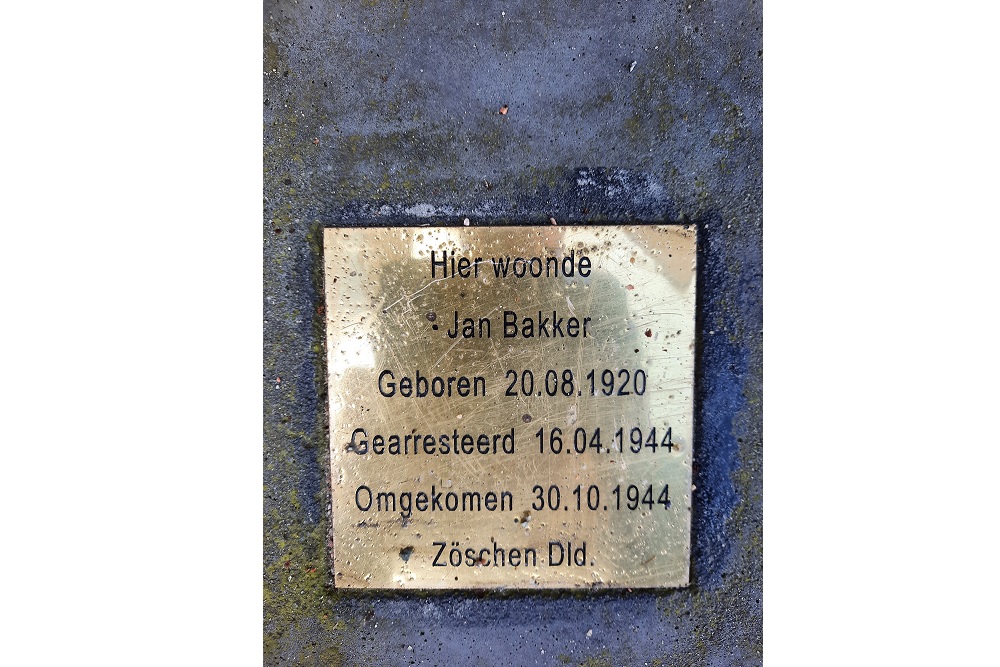 Memorial Stone Peperstraat 30